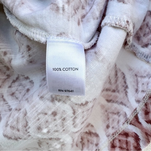 Pure J Jill Mauve Brown Ikat Print Top Knit Tunic Cotton - Picture 6 of 7